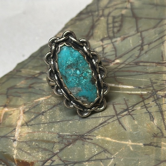 Vintage turquoise sterling ring - Picture 5 of 10